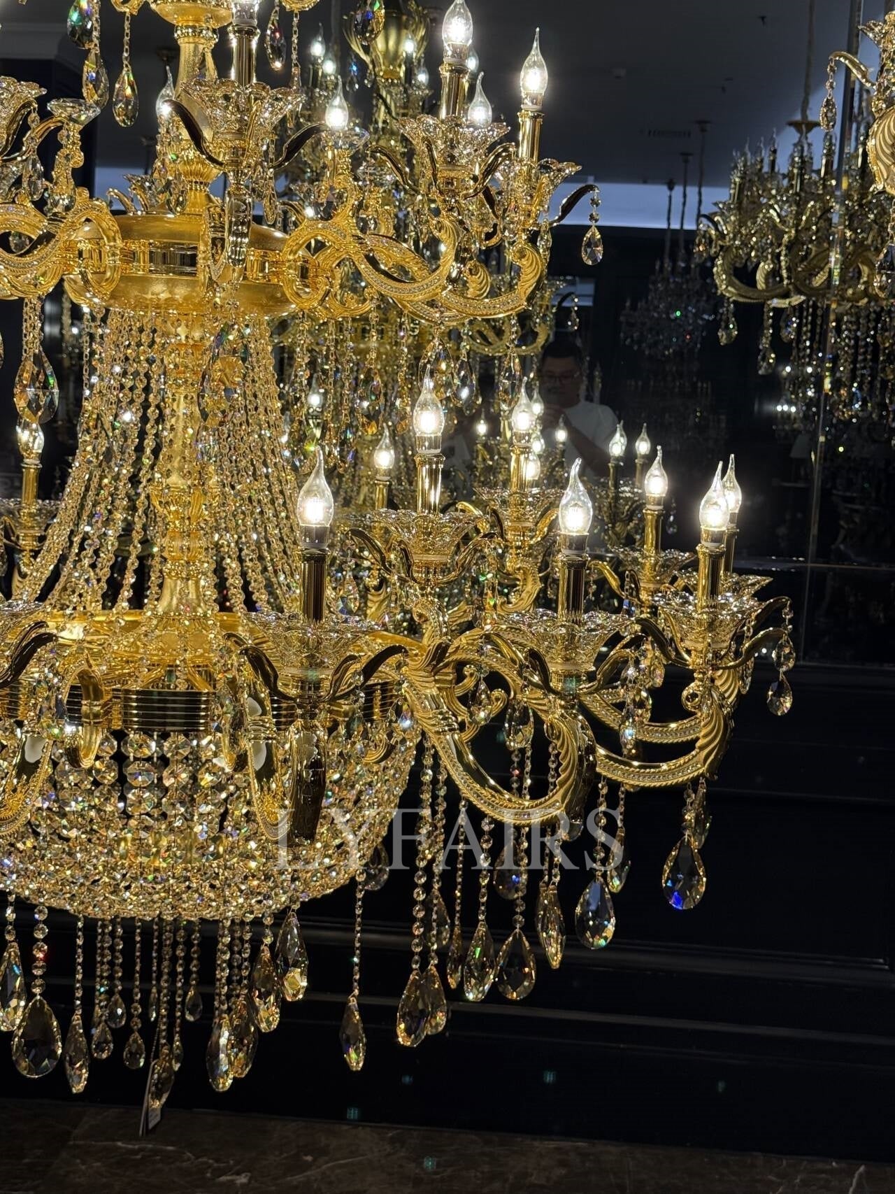 Royal Baroque Revival Vintage Chandelier Series with Waterfall Crystal