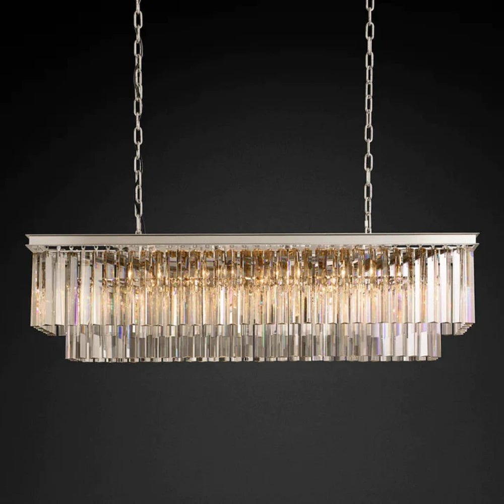 1920S Odeen Rectangular Chandelier - Cyran Lamps