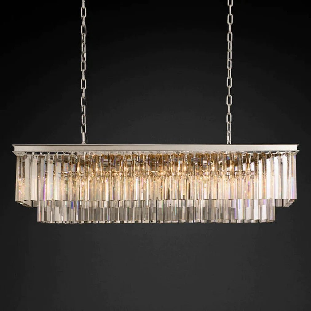 1920S Odeen Rectangular Chandelier - Cyran Lamps