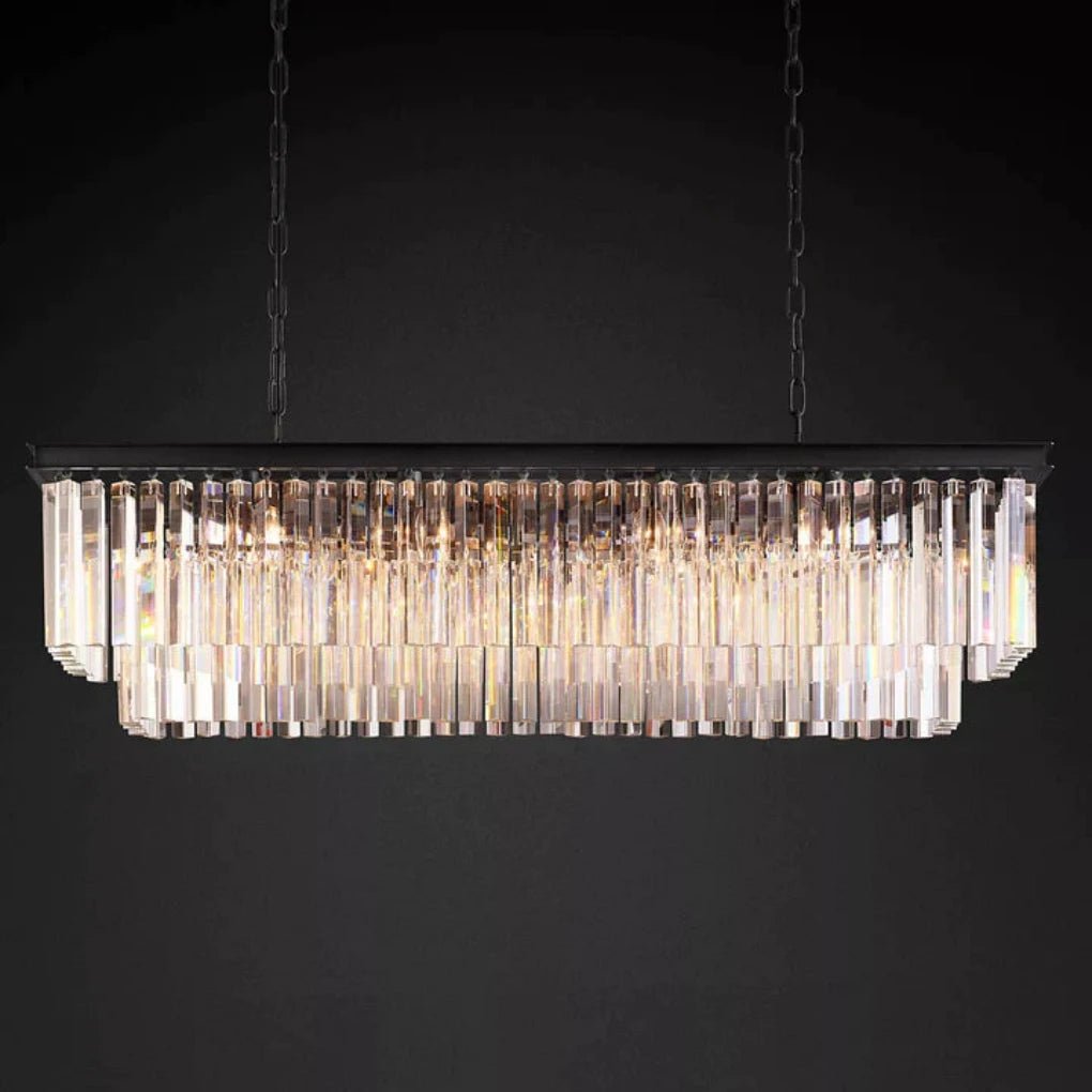 1920S Odeen Rectangular Chandelier - Cyran Lamps