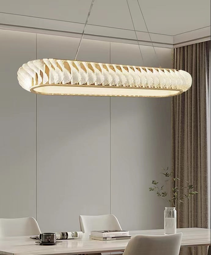 Extra Large Tiers Modern Stainless Steel Oval Chandelier for Dining Room/Kitchen Island/Big Entrys