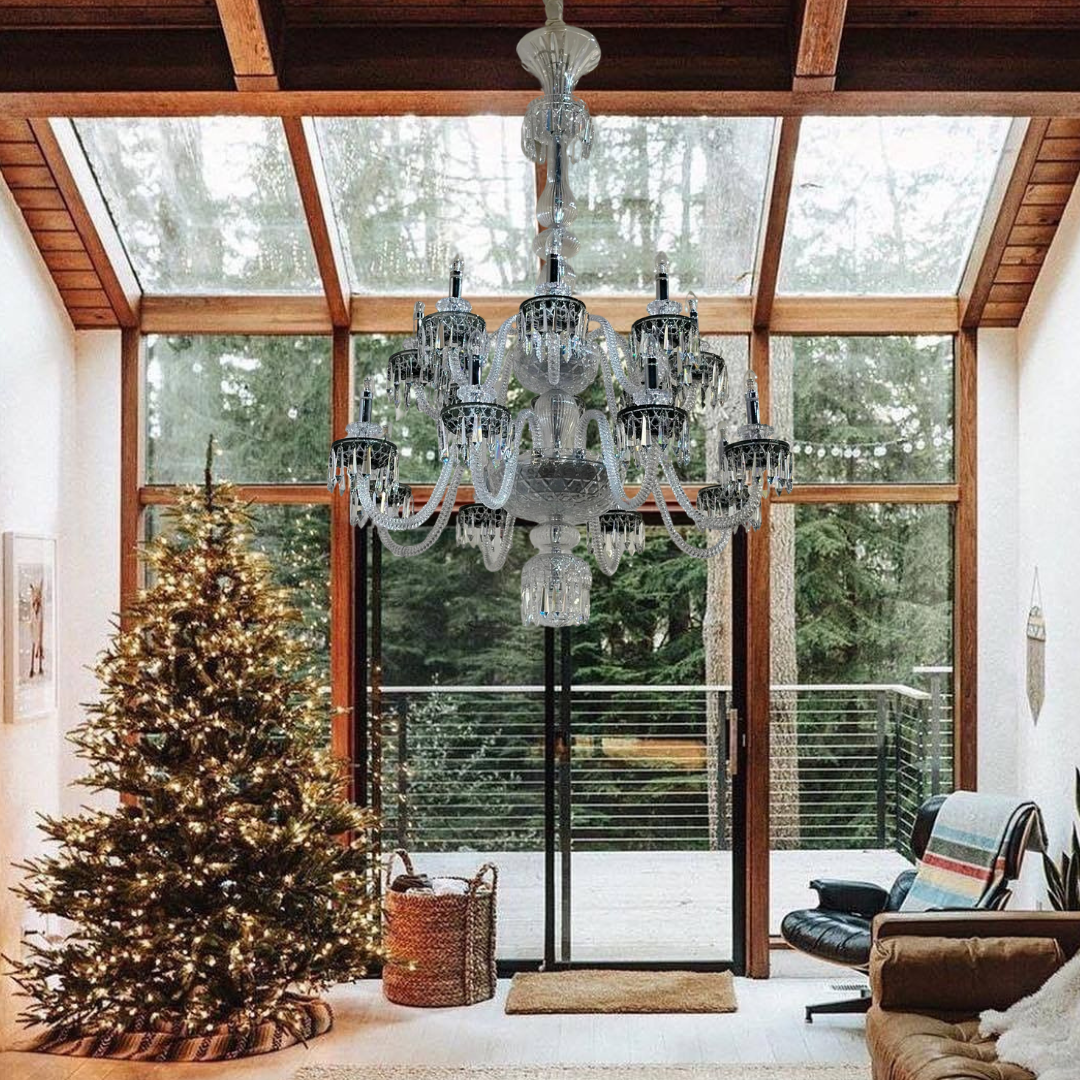 Elegant Crystal Chandelier in Italian