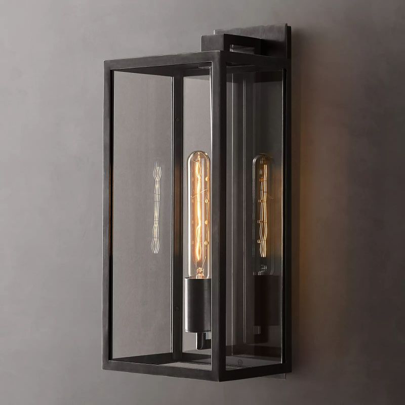 Meet Lighting Beckman Vintage 1-Light Steel & Glass Wall Sconce
