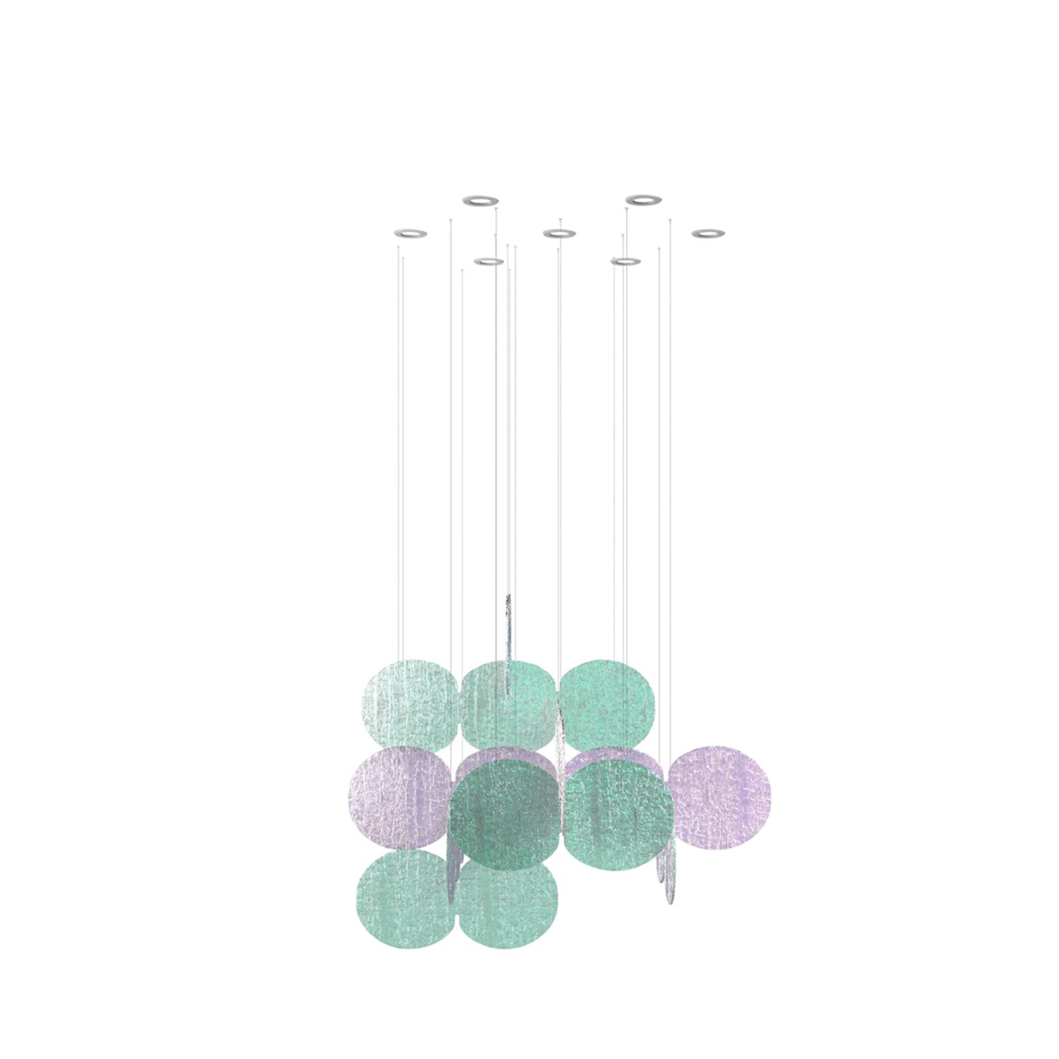 Clouds Iridescent Disc Chandelier