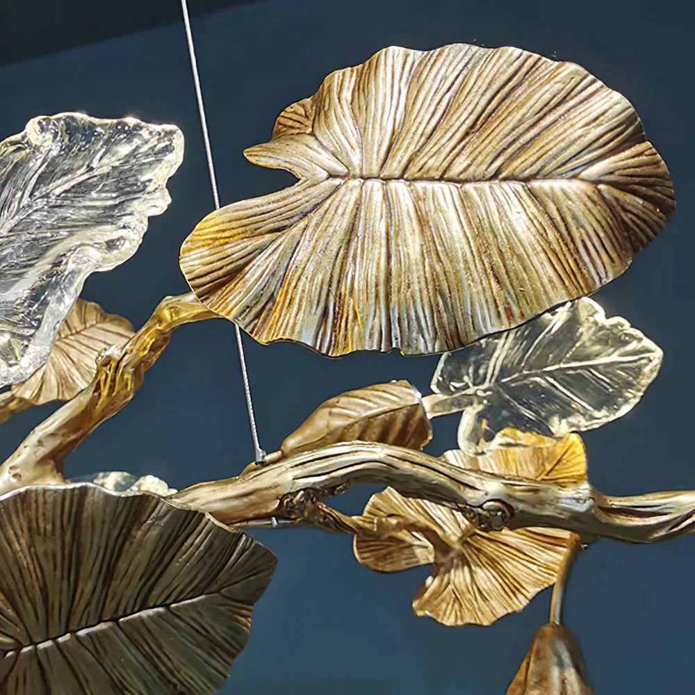 TLL Gold Leaf Chandelier