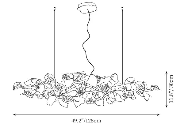 TLL Gold Leaf Chandelier