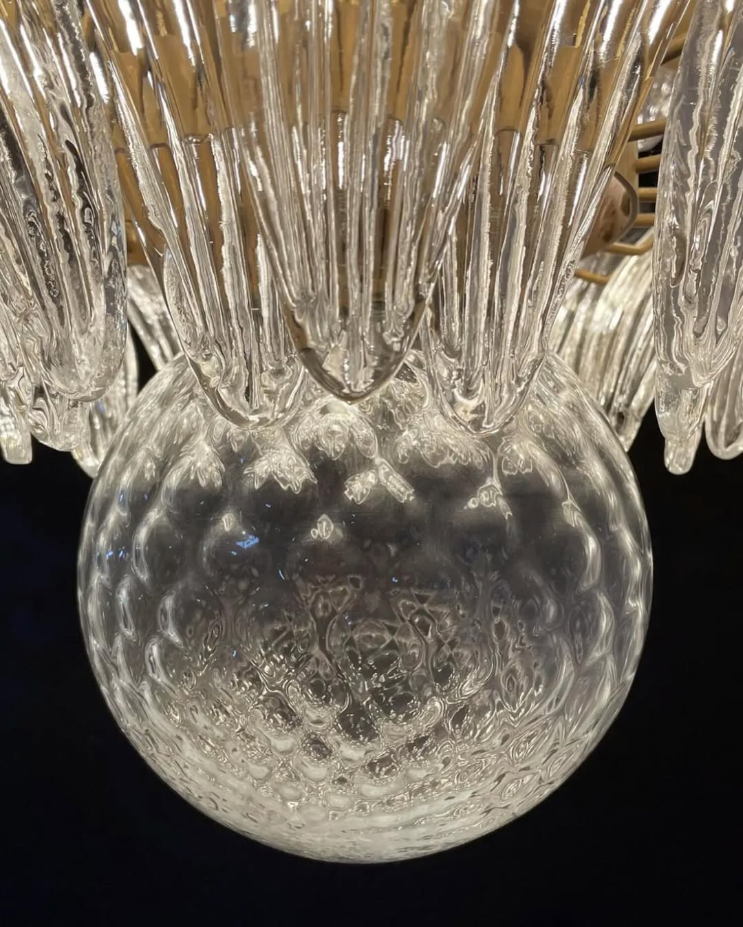 Murano Chandelier – Palmette– Smoked