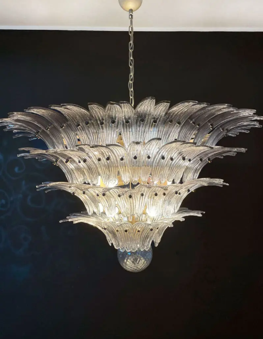 Murano Chandelier – Palmette– Smoked