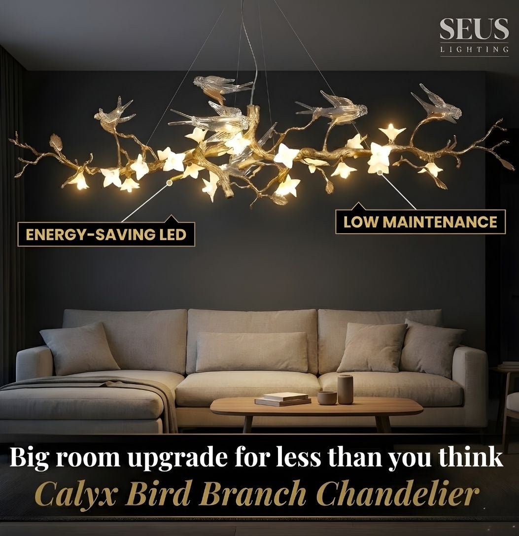 Calyx Bird Branch Chandelier for Dining Room - Copper49.2" (125cm)Warm White 3000KCyranlamps