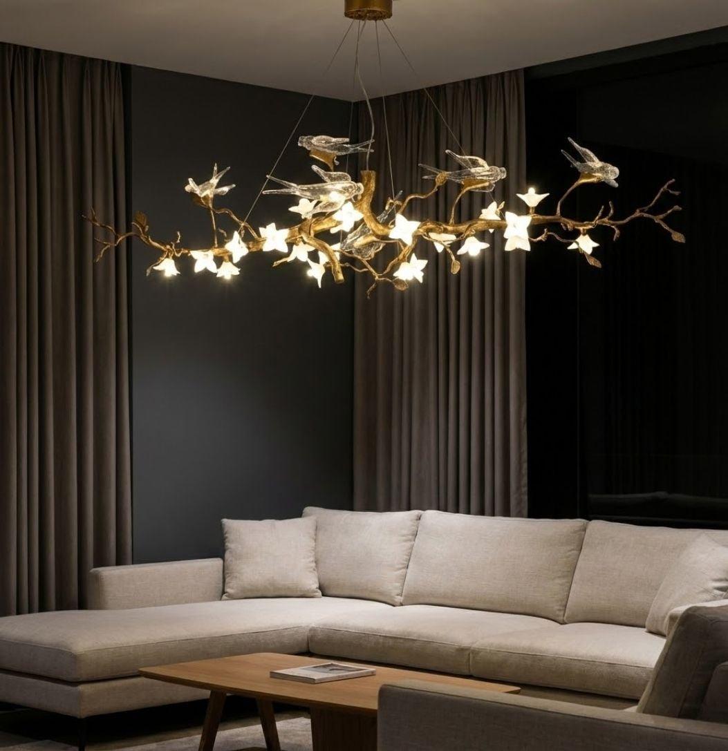 Calyx Bird Branch Chandelier for Dining Room - Copper49.2" (125cm)Warm White 3000KCyranlamps