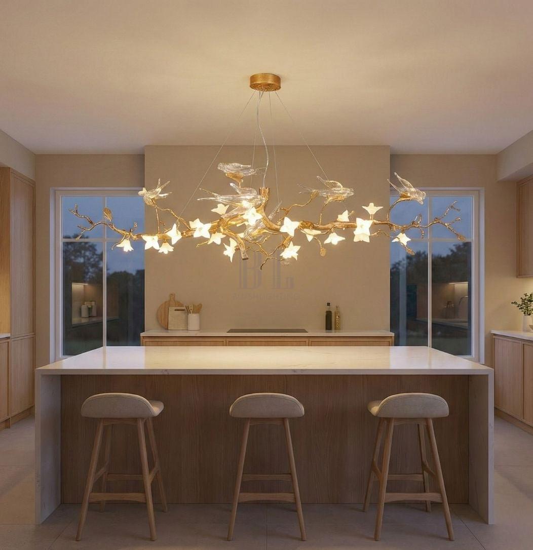 Calyx Bird Branch Chandelier for Dining Room - Copper49.2" (125cm)Warm White 3000KCyranlamps