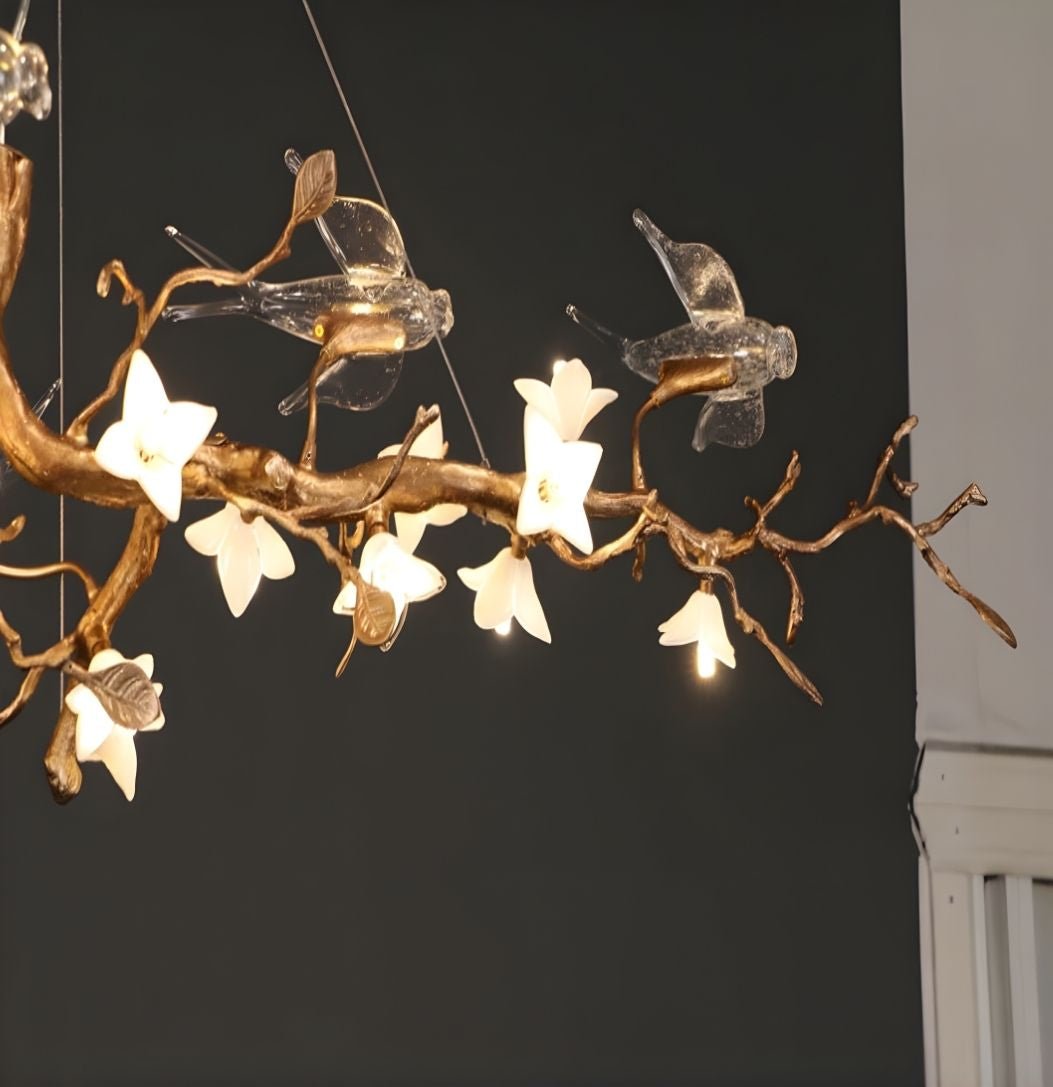 Calyx Bird Branch Chandelier for Dining Room - Copper49.2" (125cm)Warm White 3000KCyranlamps