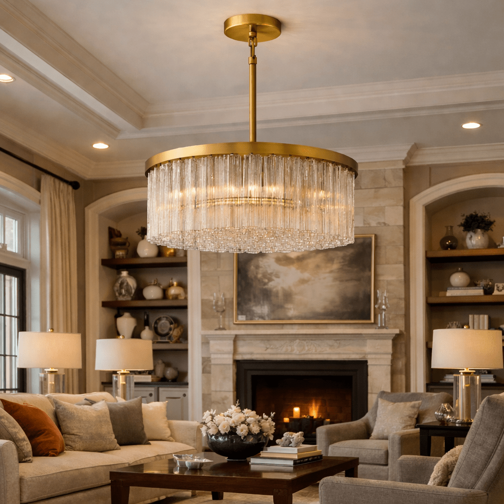 Ciello Round Chandelier 36“ 48“ - Cyran Lamps