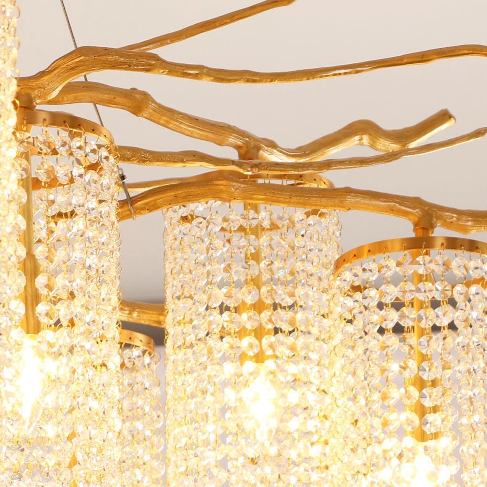 Forest Dawn Brass Branch Chandelier - L 63″ x W 31.5″ x H 17.7″Dark CopperCyranlamps