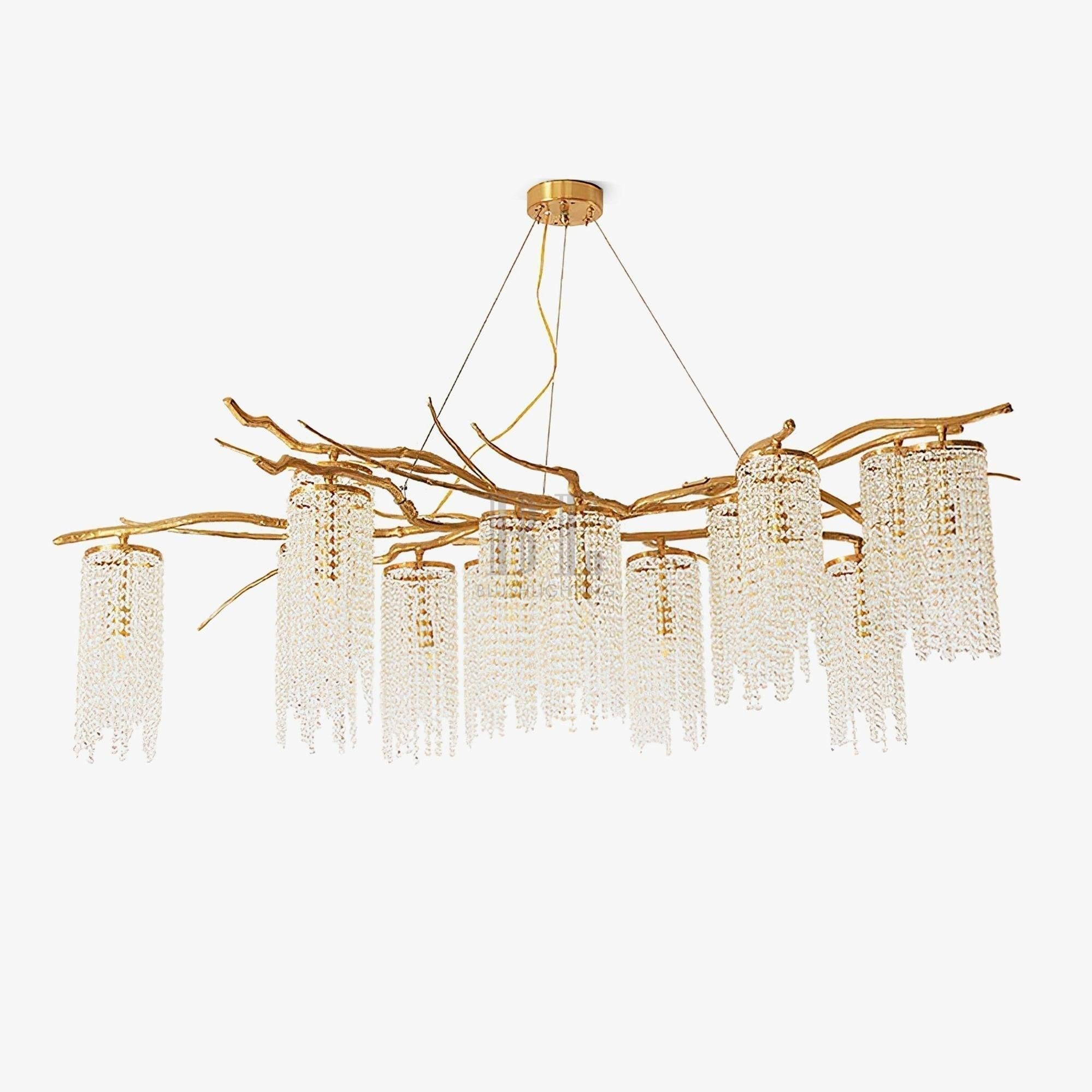 Forest Dawn Brass Branch Chandelier - L 63″ x W 31.5″ x H 17.7″Dark CopperCyranlamps