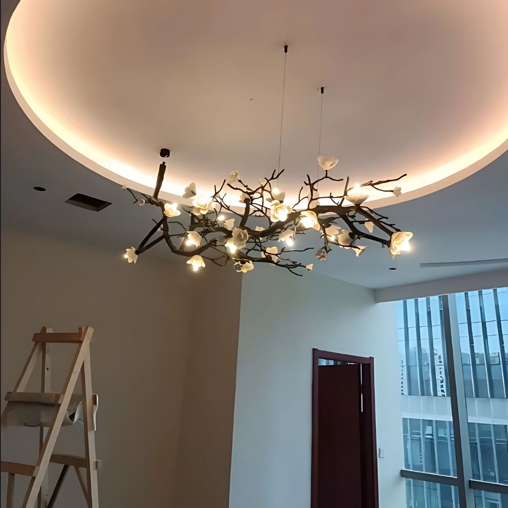 Minas Rustic Tree Branch Chandelier - Black47.24” ( 120 cm )Warm White 3000KCyranlamps