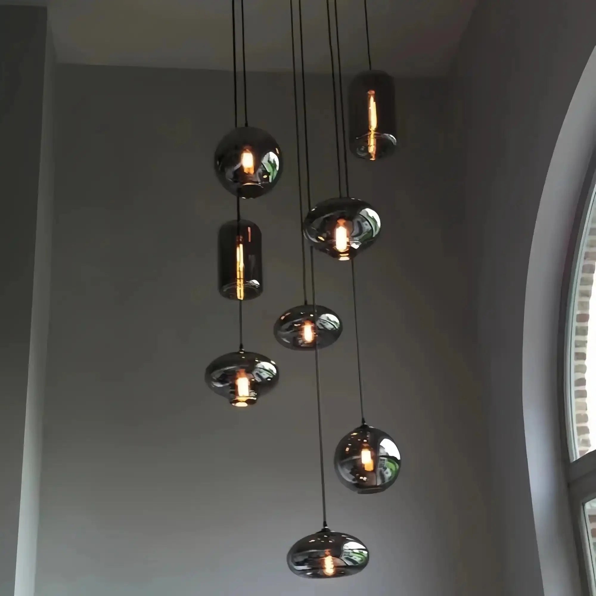 Modern Pendant Fixture light For 2 Story Foyer /Enterway /Staircase