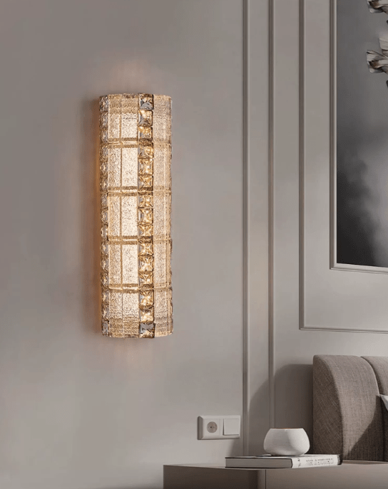 Oversized Multi - layers Luxury Gold Crystal Chandelier For Large Foyer/Hallway/Entryway - Wall Light/W3.94"*D3.94"*H15.75"Warm LightCyranlamps