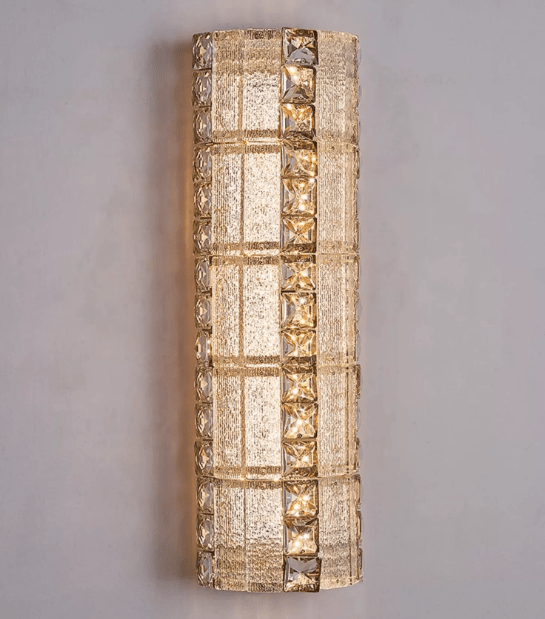 Oversized Multi - layers Luxury Gold Crystal Chandelier For Large Foyer/Hallway/Entryway - Wall Light/W3.94"*D3.94"*H15.75"Warm LightCyranlamps