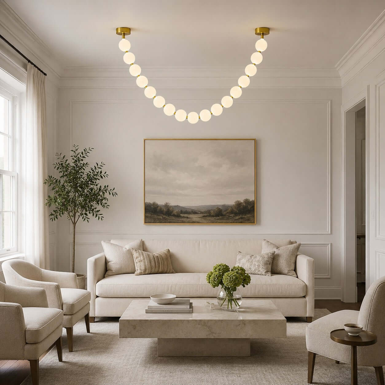 Perlina Necklace Combination Chandelier - Cyran Lamps