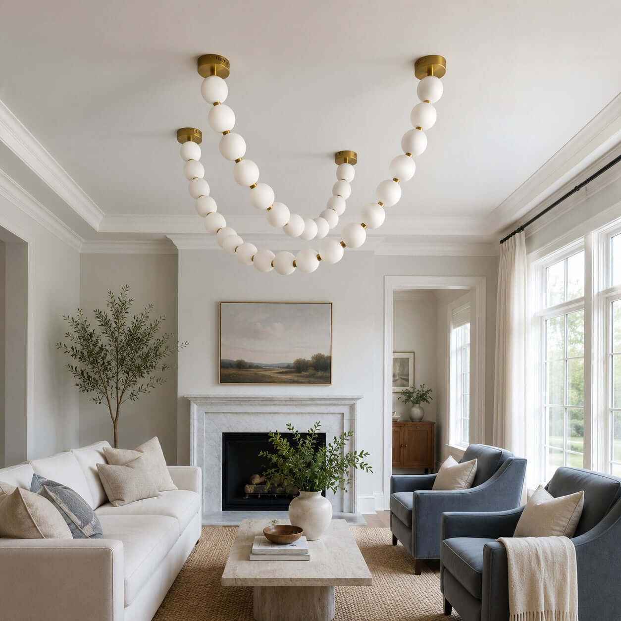 Perlina Necklace Combination Chandelier - Cyran Lamps