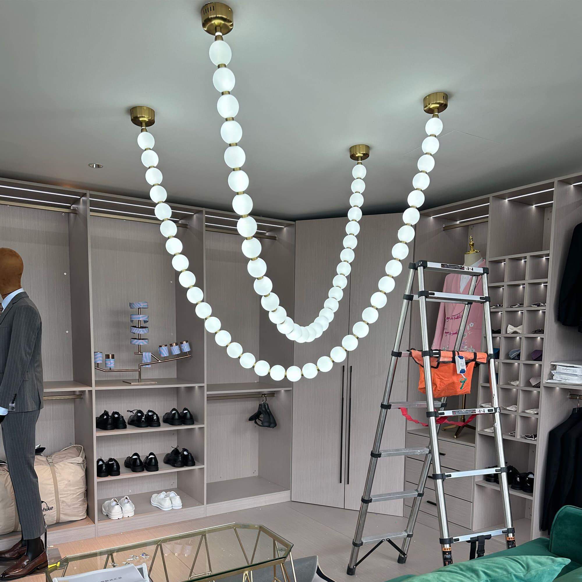Perlina Necklace Combination Chandelier - Cyran Lamps