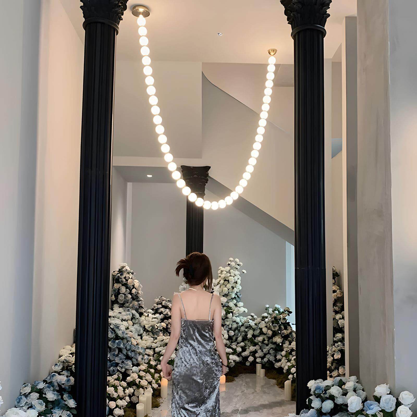 Perlina Necklace Combination Chandelier - Cyran Lamps