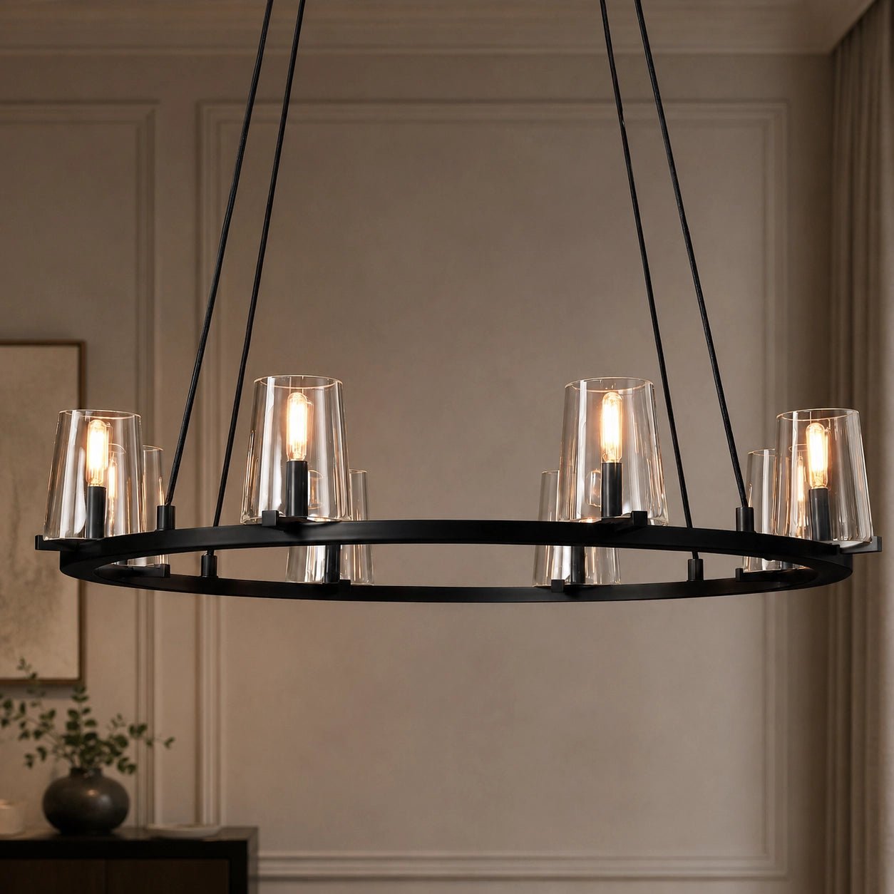 Puailace Round Chandelier - Cyran Lamps