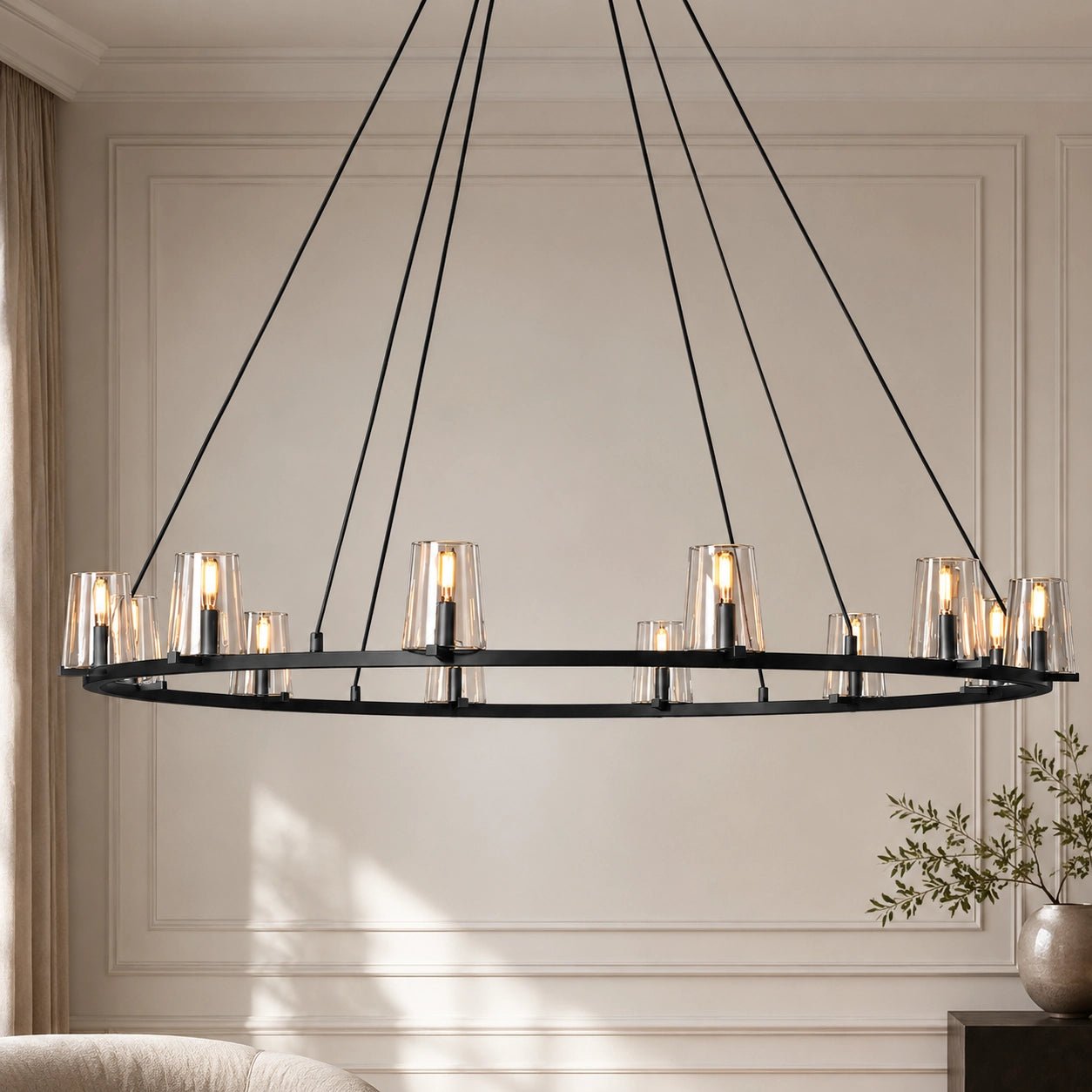 Puailace Round Chandelier - Cyran Lamps
