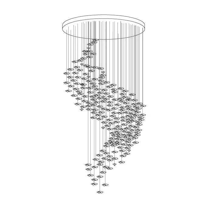 Veloria Fluid Chandelier - Cyran Lamps