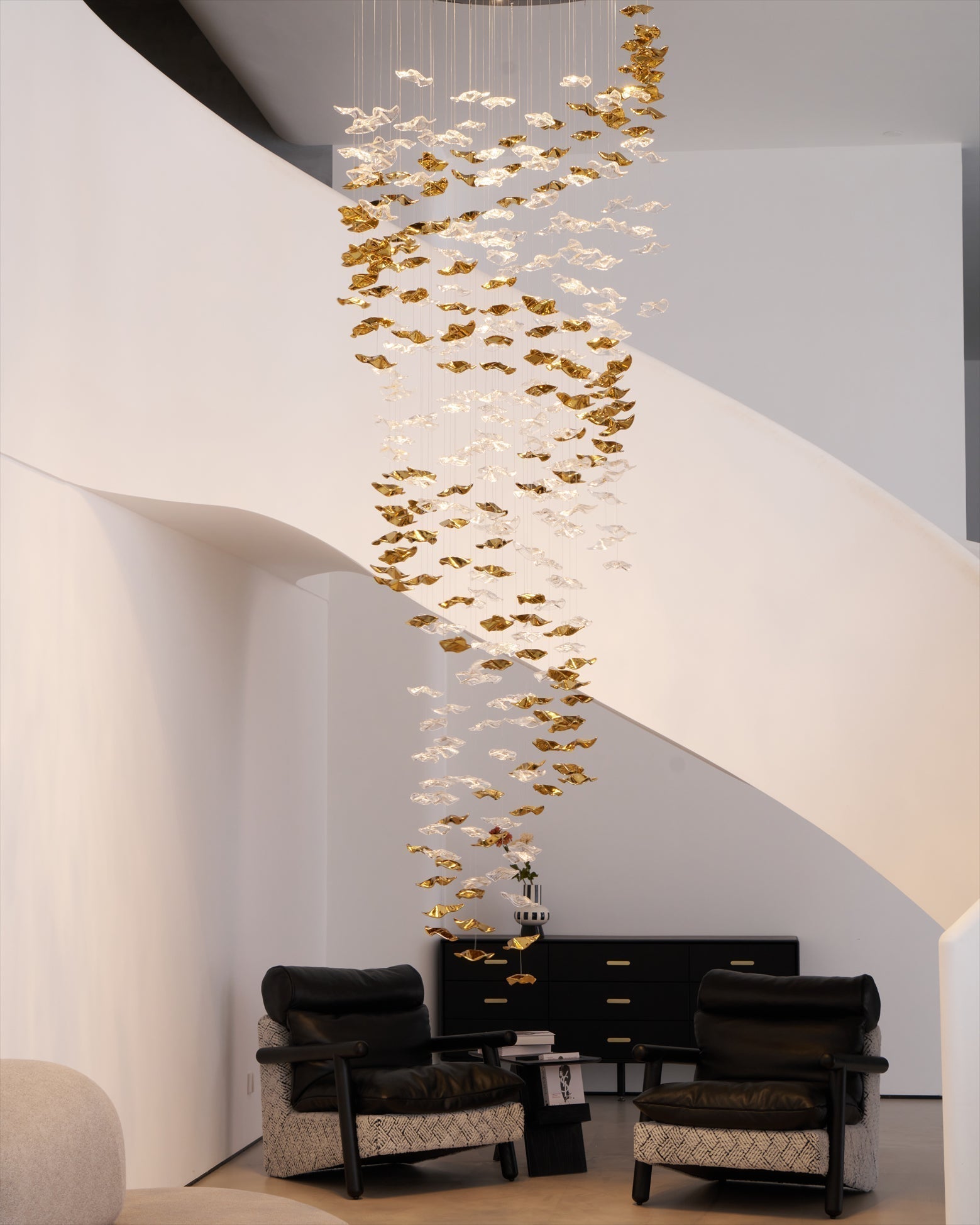 Veloria Fluid Chandelier - Cyran Lamps