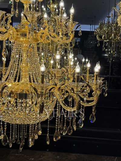 Royal Baroque Revival Vintage Chandelier Series with Waterfall Crystal