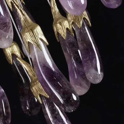 Eggplant-shaped Chandelier Purple Color - Yovalighting