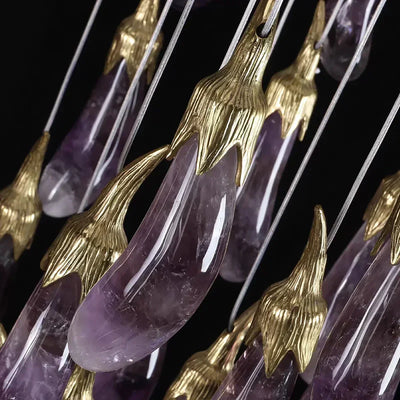 Eggplant-shaped Chandelier Purple Color - Yovalighting
