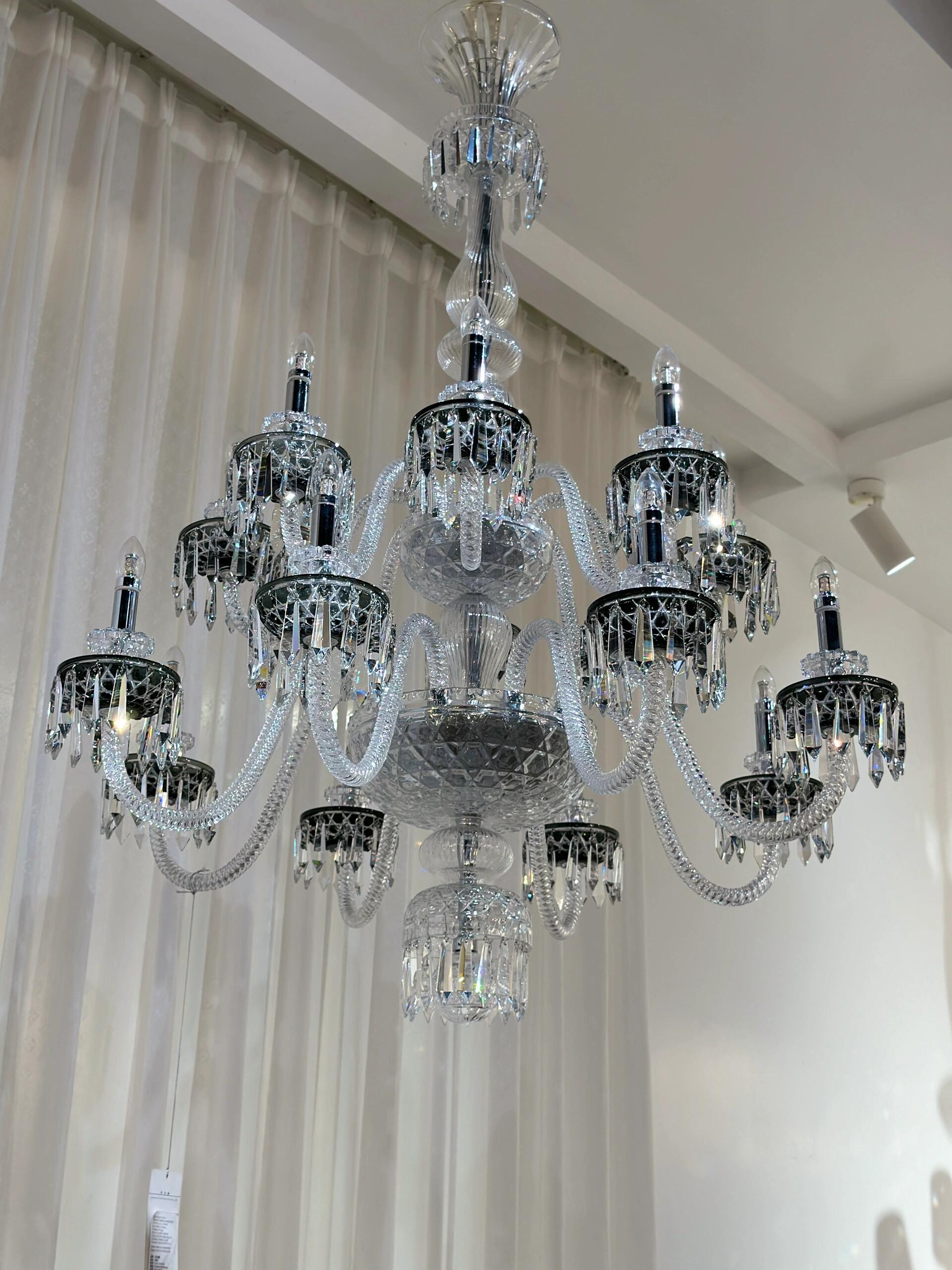Elegant Crystal Chandelier in Italian