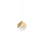 1/3/6/9 - Light Multi Glass Ice Cube Metallic Staircase Chandelier - Cyran Lamps