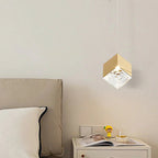 1/3/6/9 - Light Multi Glass Ice Cube Metallic Staircase Chandelier - Cyran Lamps