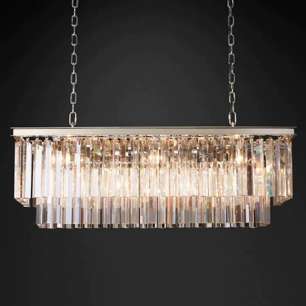1920S Odeen Rectangular Chandelier - Cyran Lamps