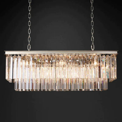 1920S Odeen Rectangular Chandelier - Cyran Lamps