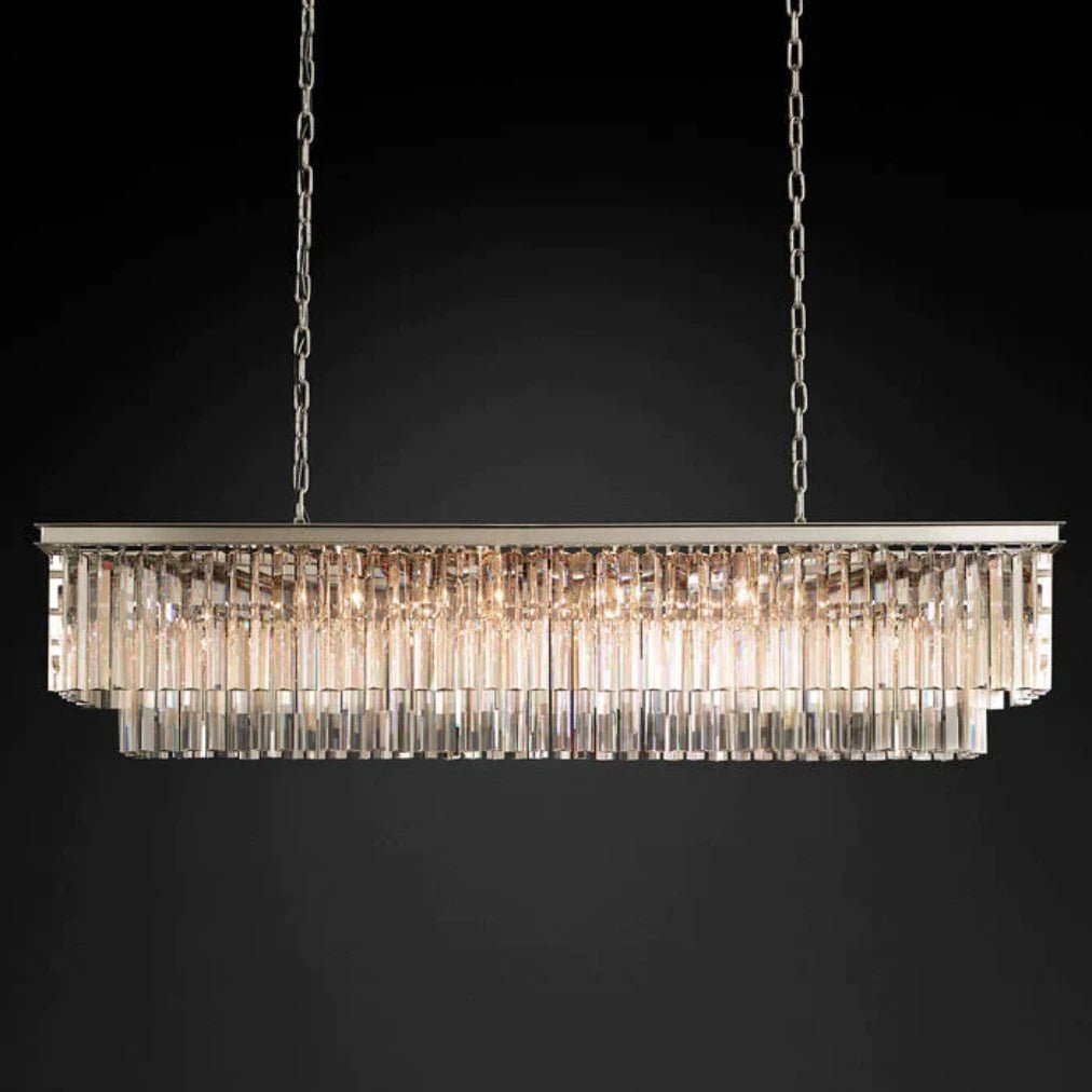 1920S Odeen Rectangular Chandelier - Cyran Lamps