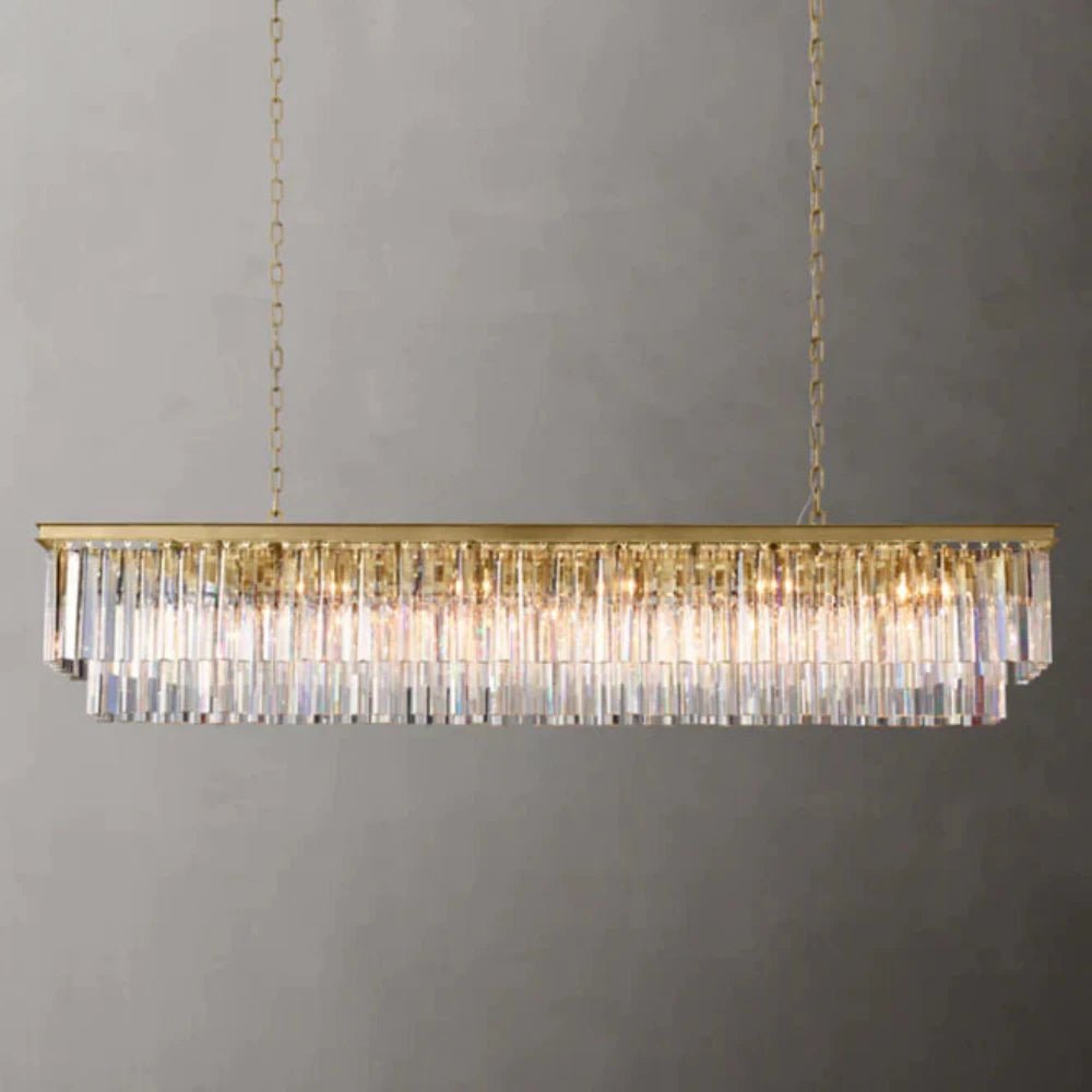 1920S Odeen Rectangular Chandelier - Cyran Lamps