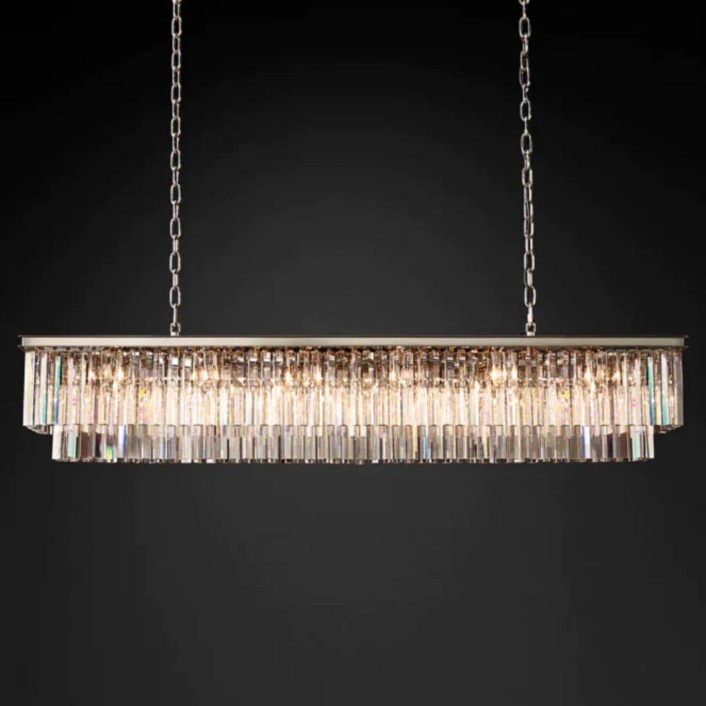 1920S Odeen Rectangular Chandelier - Cyran Lamps