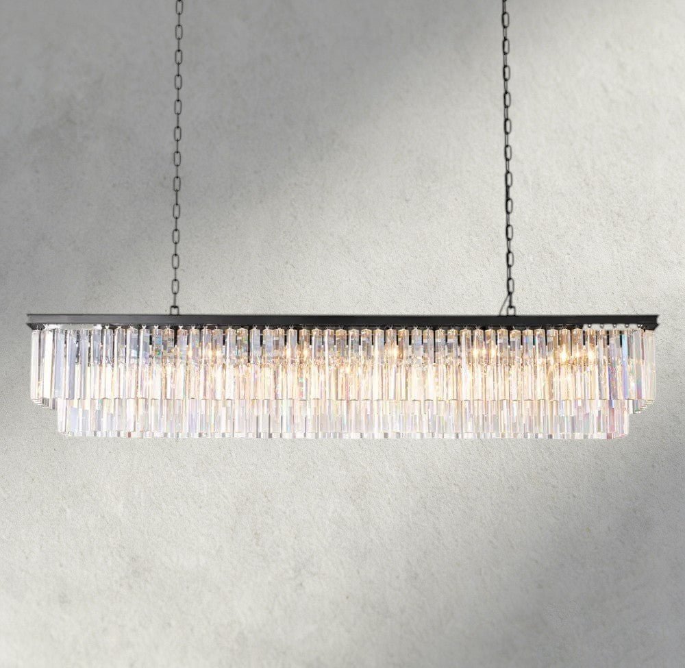 1920S Rectangular Chandelier 40", 49", 59", 72" - Cyran Lamps