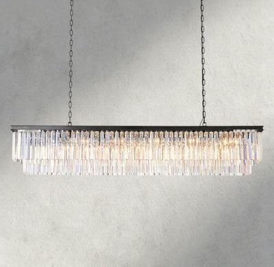 1920S Rectangular Chandelier 40", 49", 59", 72" - Cyran Lamps