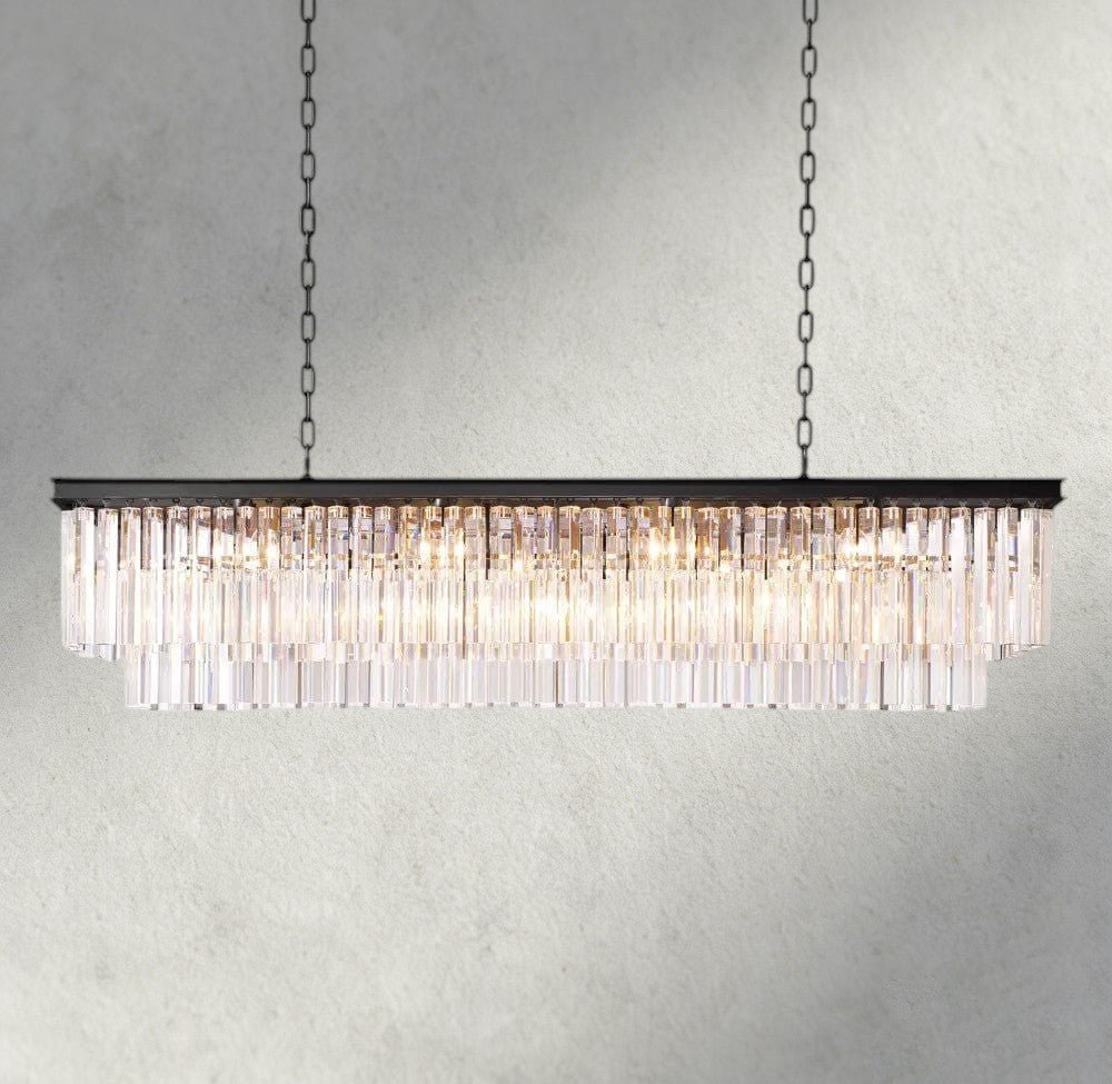 1920S Rectangular Chandelier 40", 49", 59", 72" - Cyran Lamps
