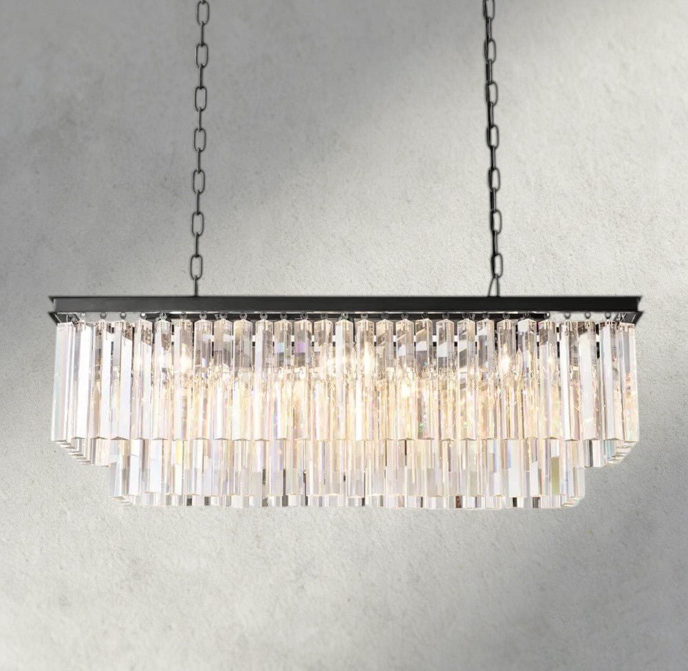 1920S Rectangular Chandelier 40", 49", 59", 72" - Cyran Lamps