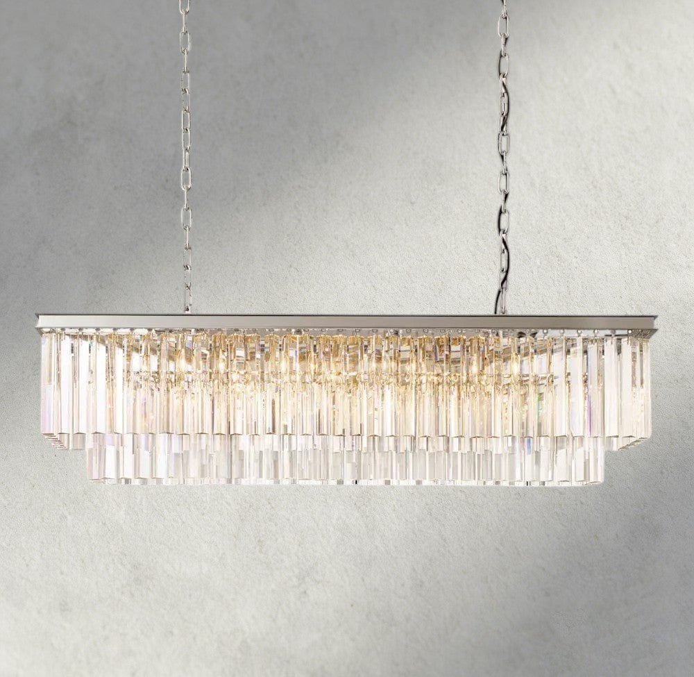 1920S Rectangular Chandelier 40", 49", 59", 72" - Cyran Lamps