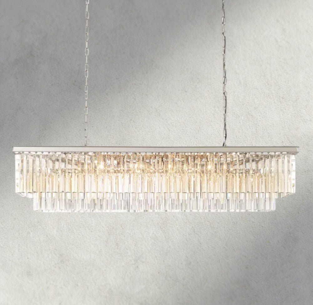 1920S Rectangular Chandelier 40", 49", 59", 72" - Cyran Lamps
