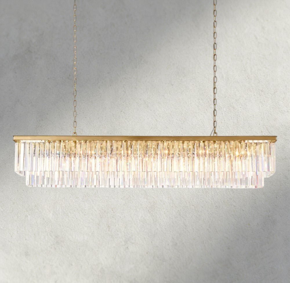 1920S Rectangular Chandelier 40", 49", 59", 72" - Cyran Lamps