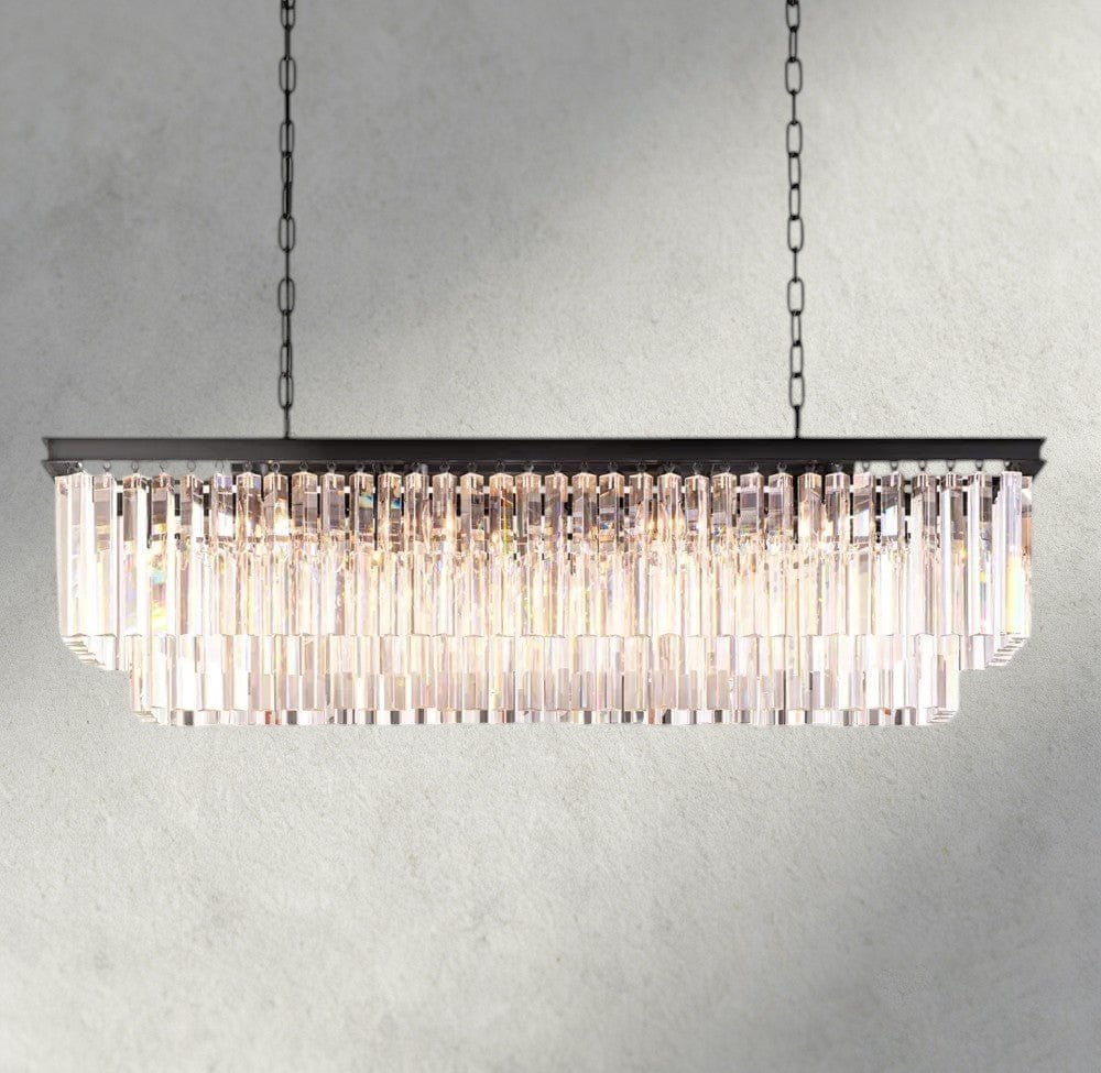 1920S Rectangular Chandelier 40", 49", 59", 72" - Cyran Lamps